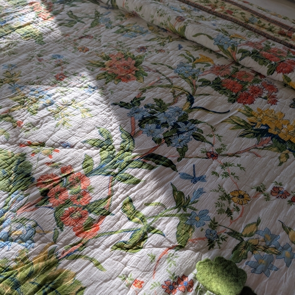 The Company Store Green and Orange Quilts Vibrant Bedding - Picture 3 of 5